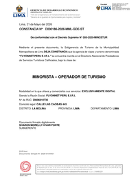Autorisation MINCETUR