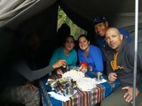 Petit-déjeuner durant le trek, Chemin Inca